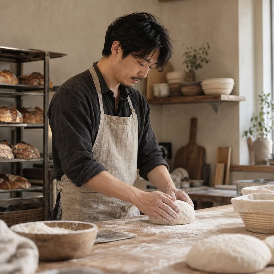 Joonho in his artisan bakery